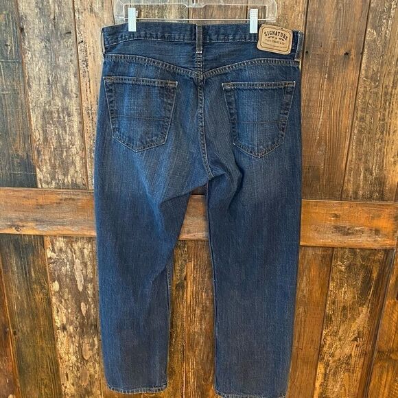 Levi’s Signature 36”* Blue Denim Faded Relaxed Straight Relaxed Jeans - Picture 3 of 6